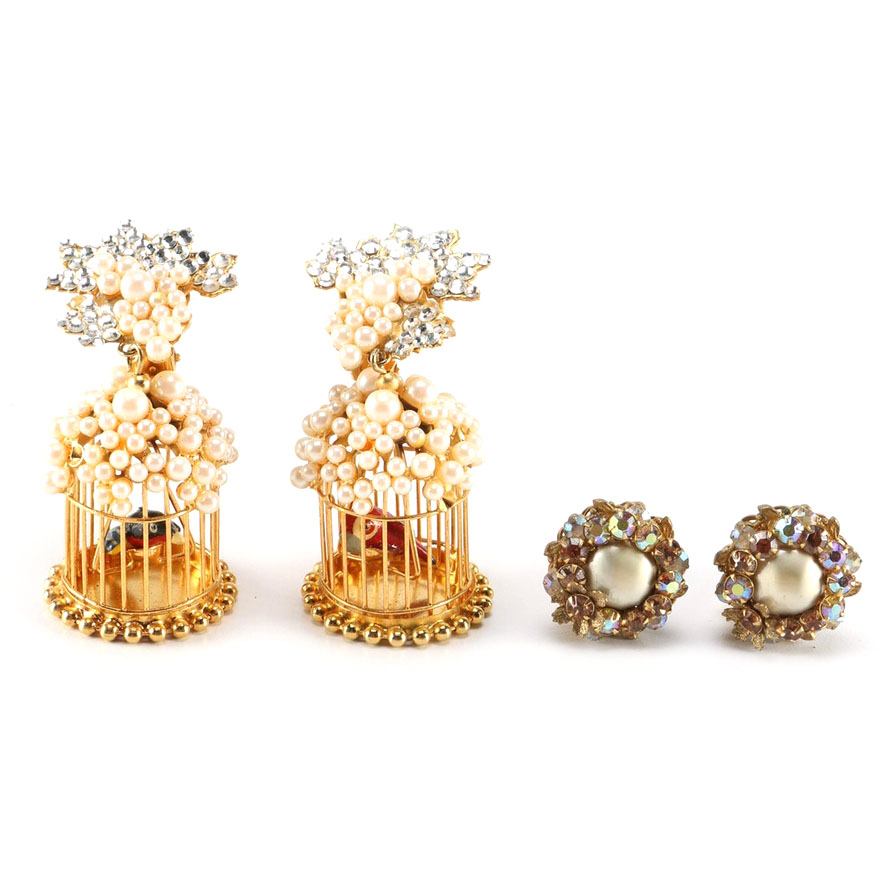 Siman Tu And DeMario Costume Earrings