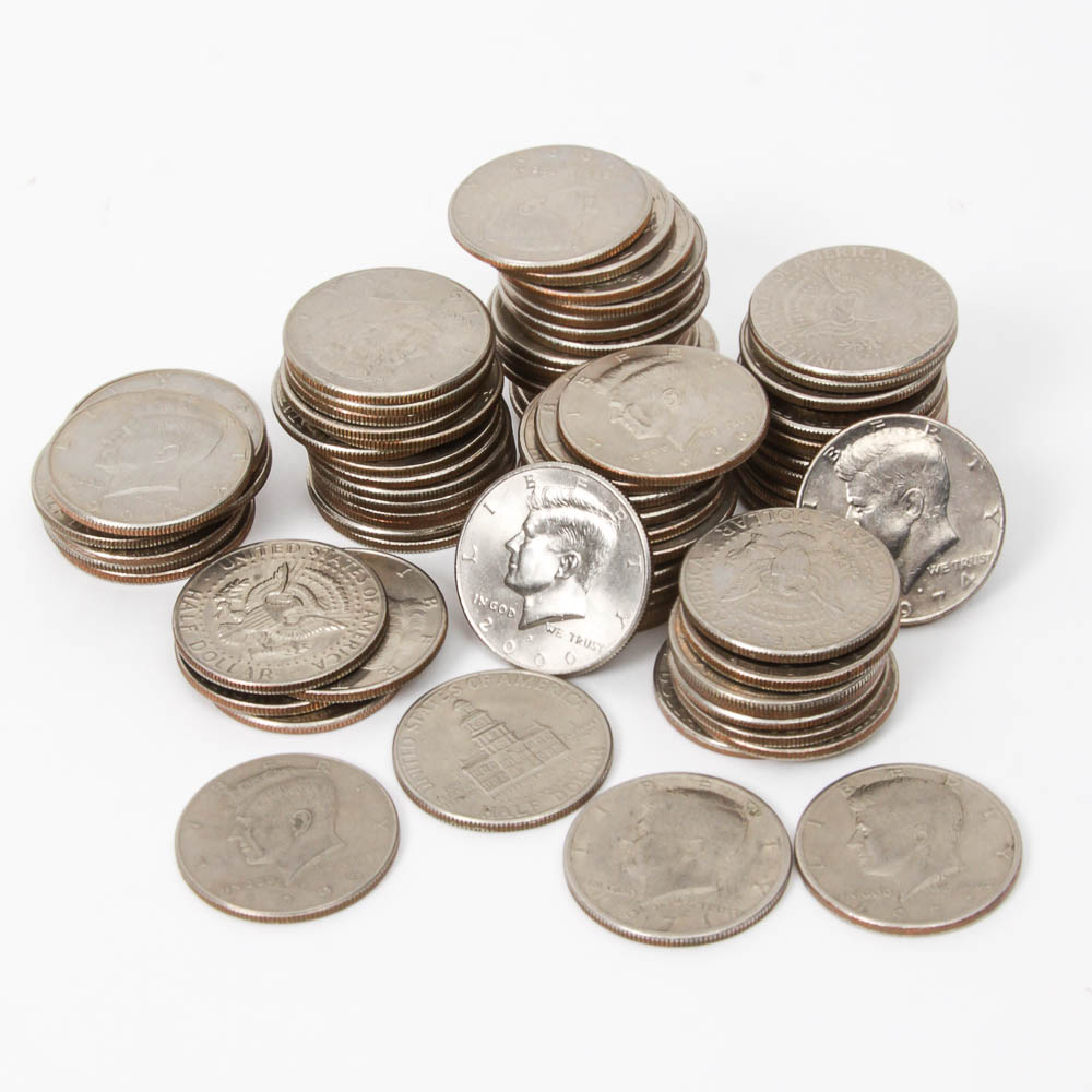 Collection of Kennedy Half Dollar Coins