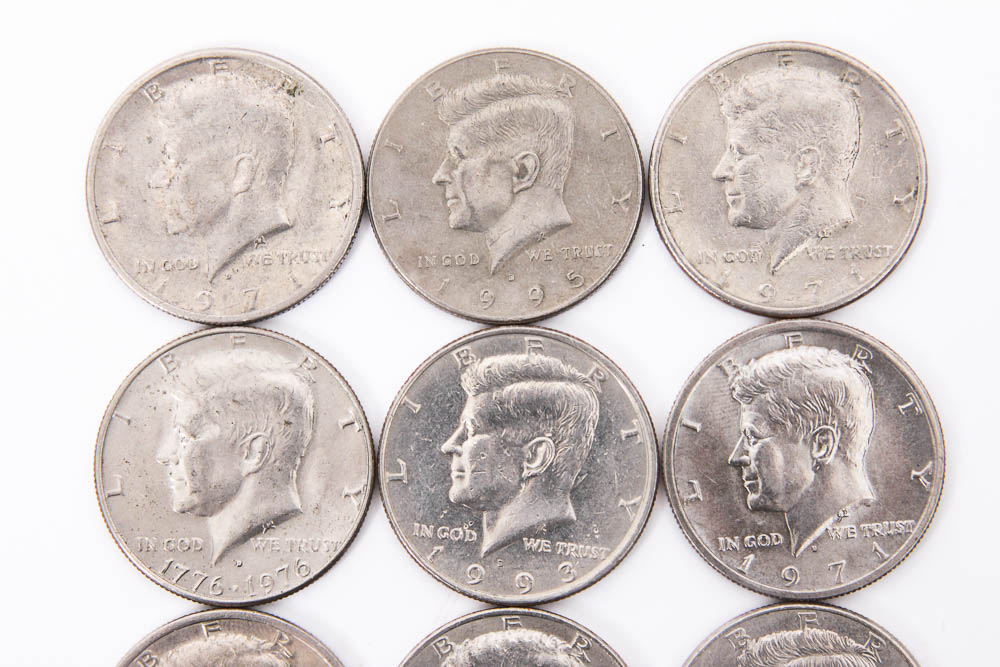 Collection of Kennedy Half Dollar Coins