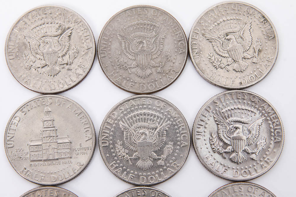 Collection of Kennedy Half Dollar Coins