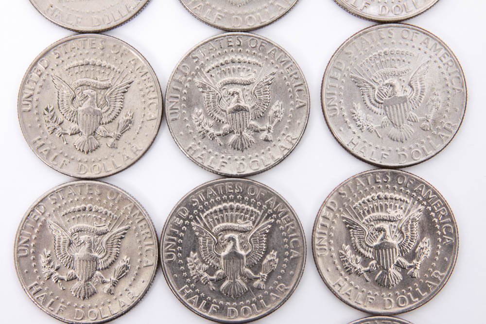 Collection of Kennedy Half Dollar Coins