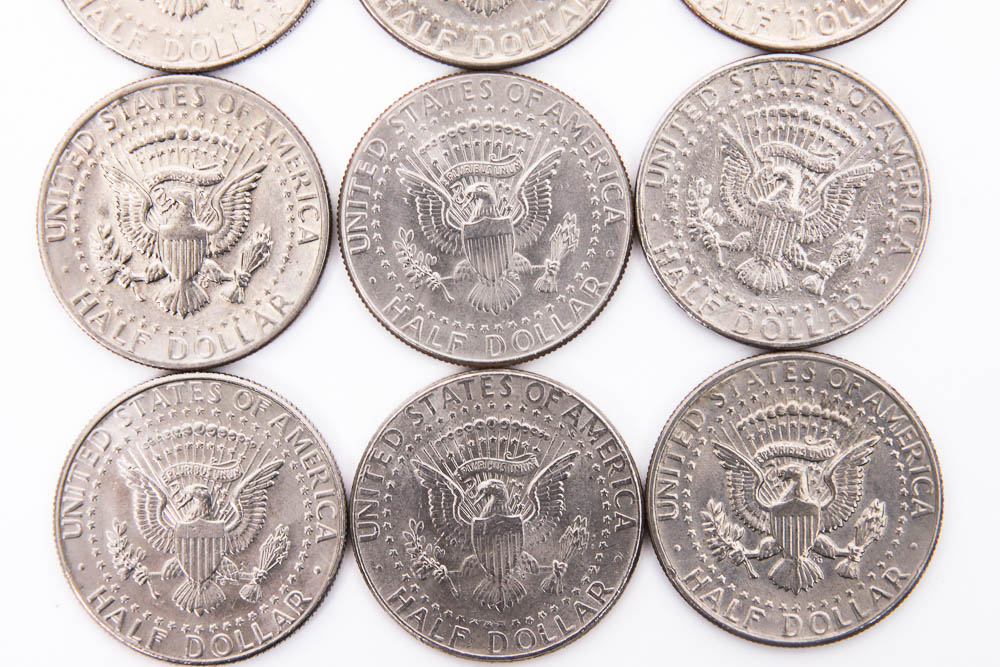 Collection of Kennedy Half Dollar Coins