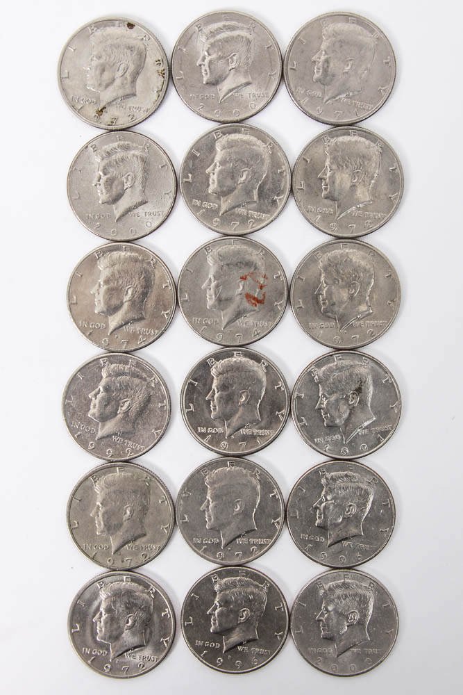 Collection of Kennedy Half Dollar Coins