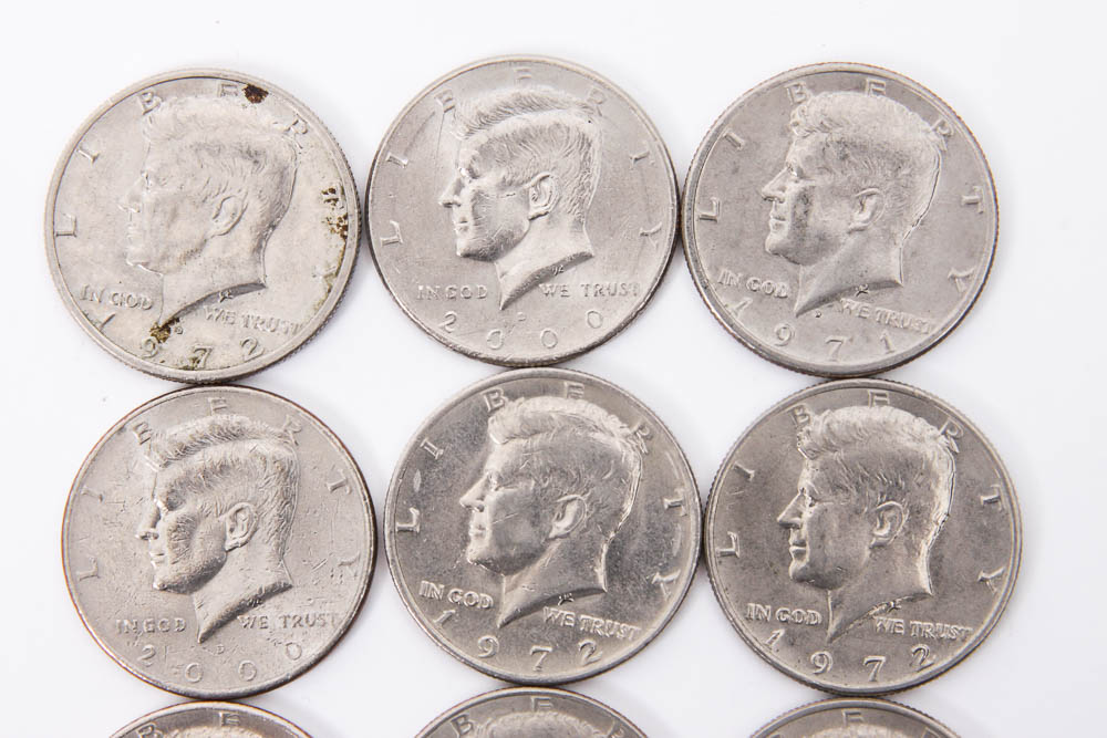 Collection of Kennedy Half Dollar Coins