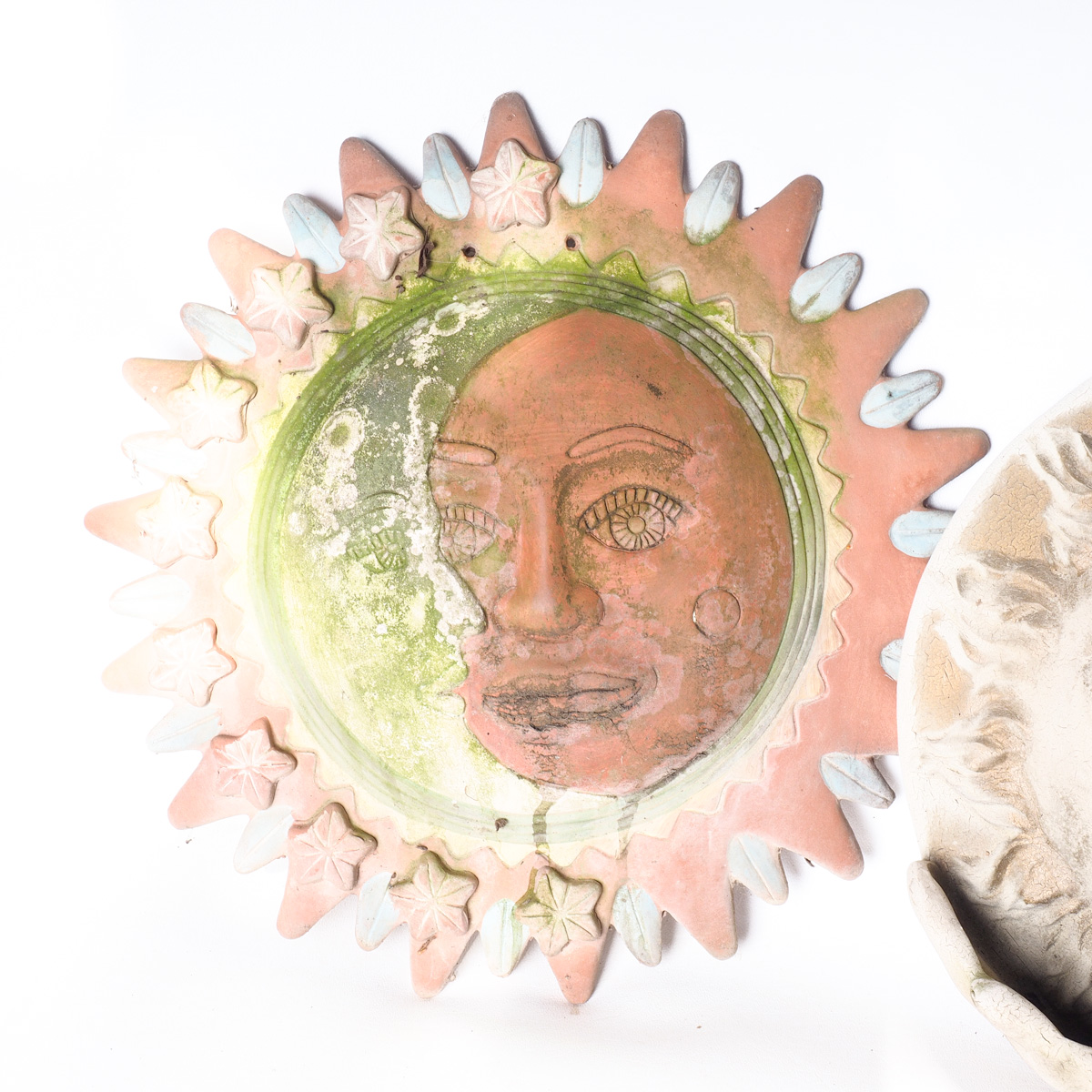 Decorative Terracotta Hanging Sun and Moon