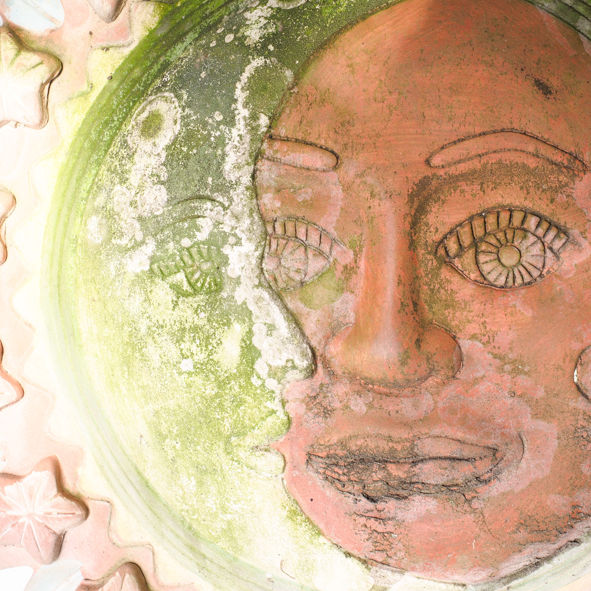 Decorative Terracotta Hanging Sun and Moon