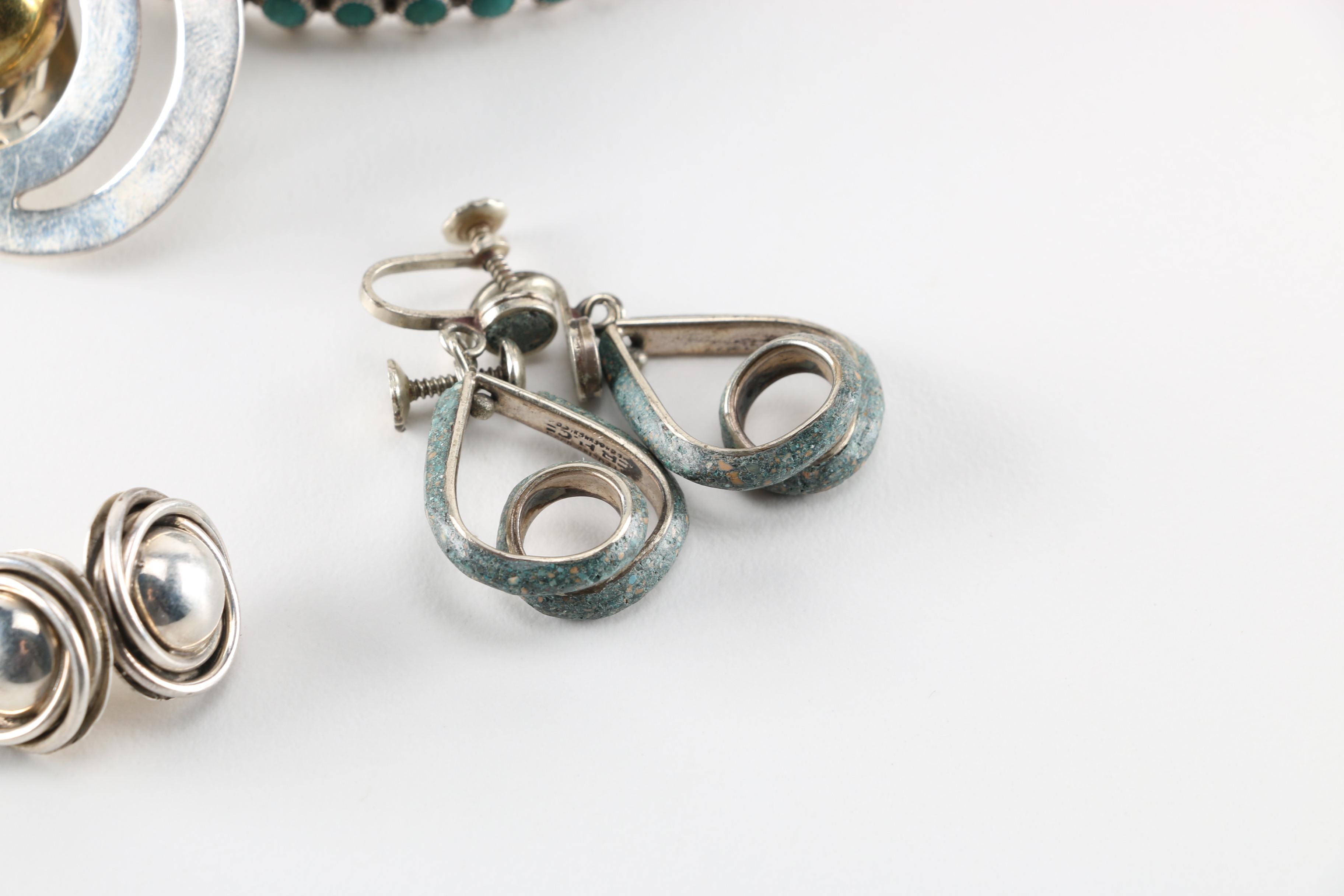 Group of Sterling Silver and Silver Tone Jewelry