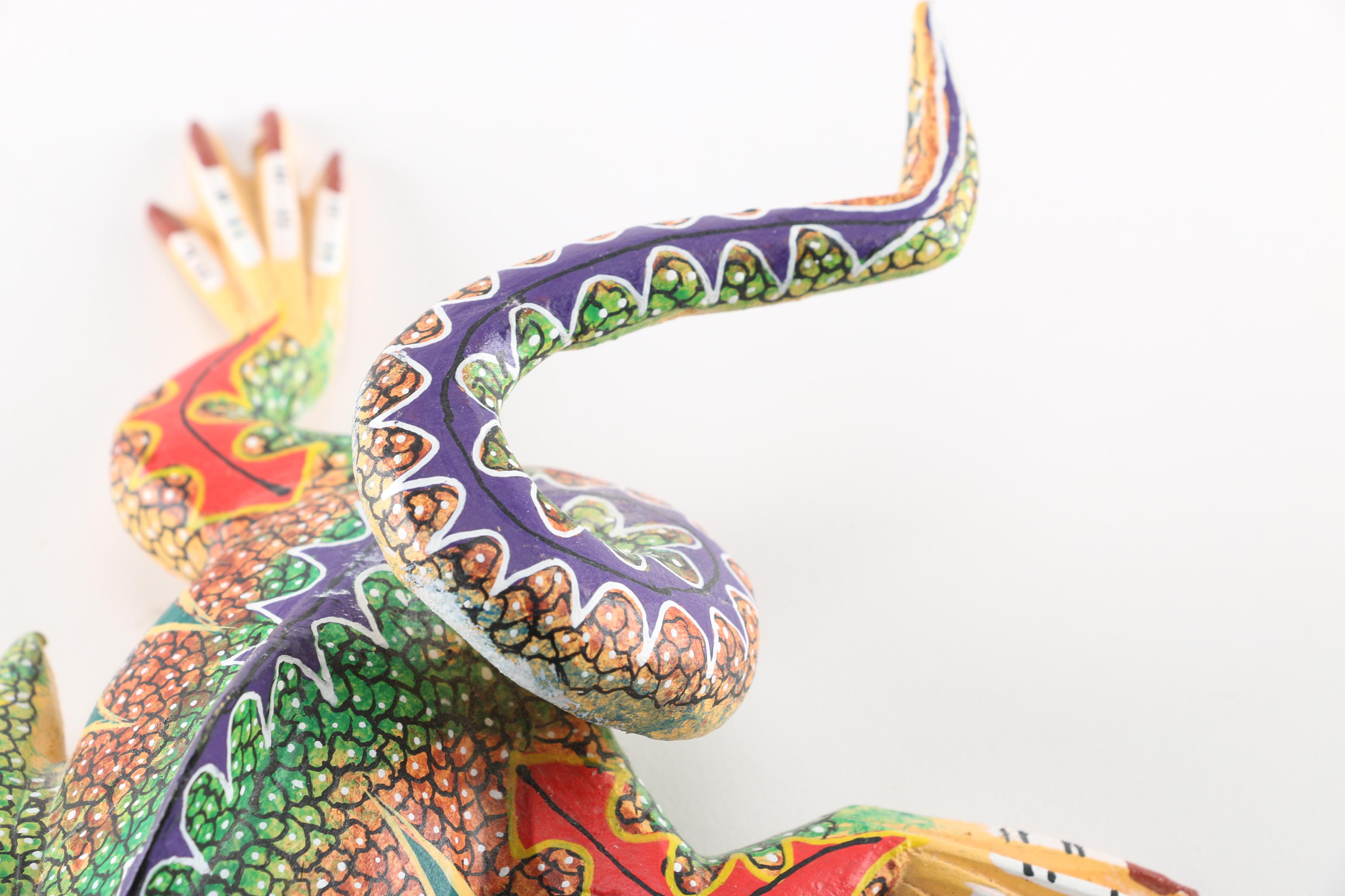 Three Oaxacan Folk Art Animals Wood Carvings