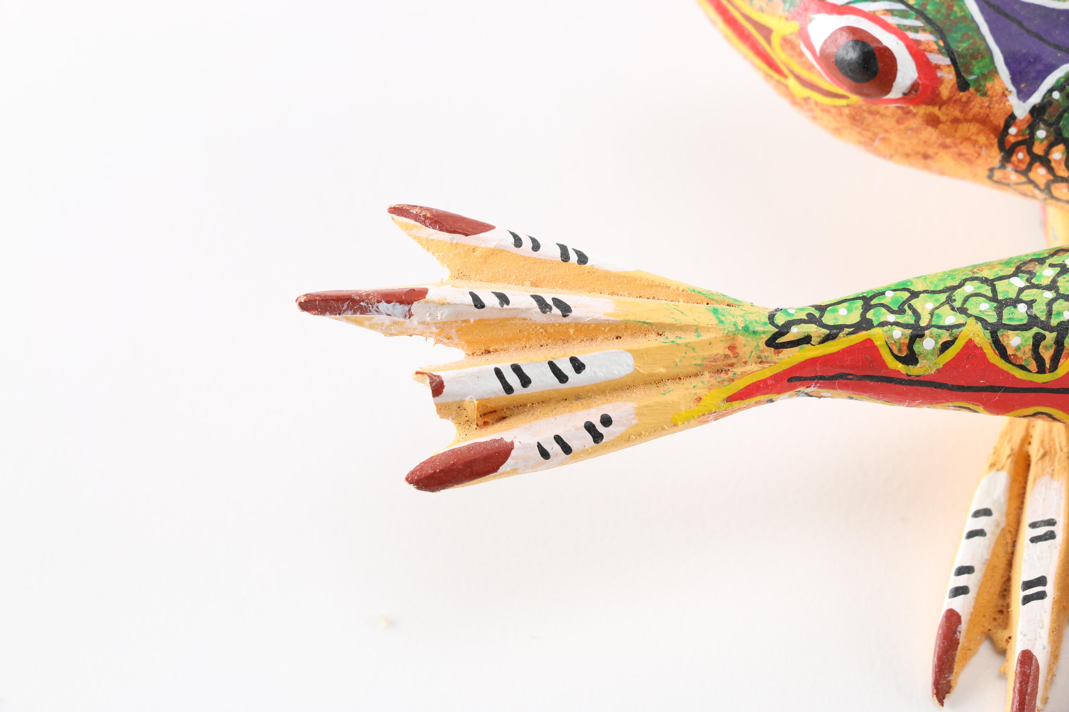 Three Oaxacan Folk Art Animals Wood Carvings