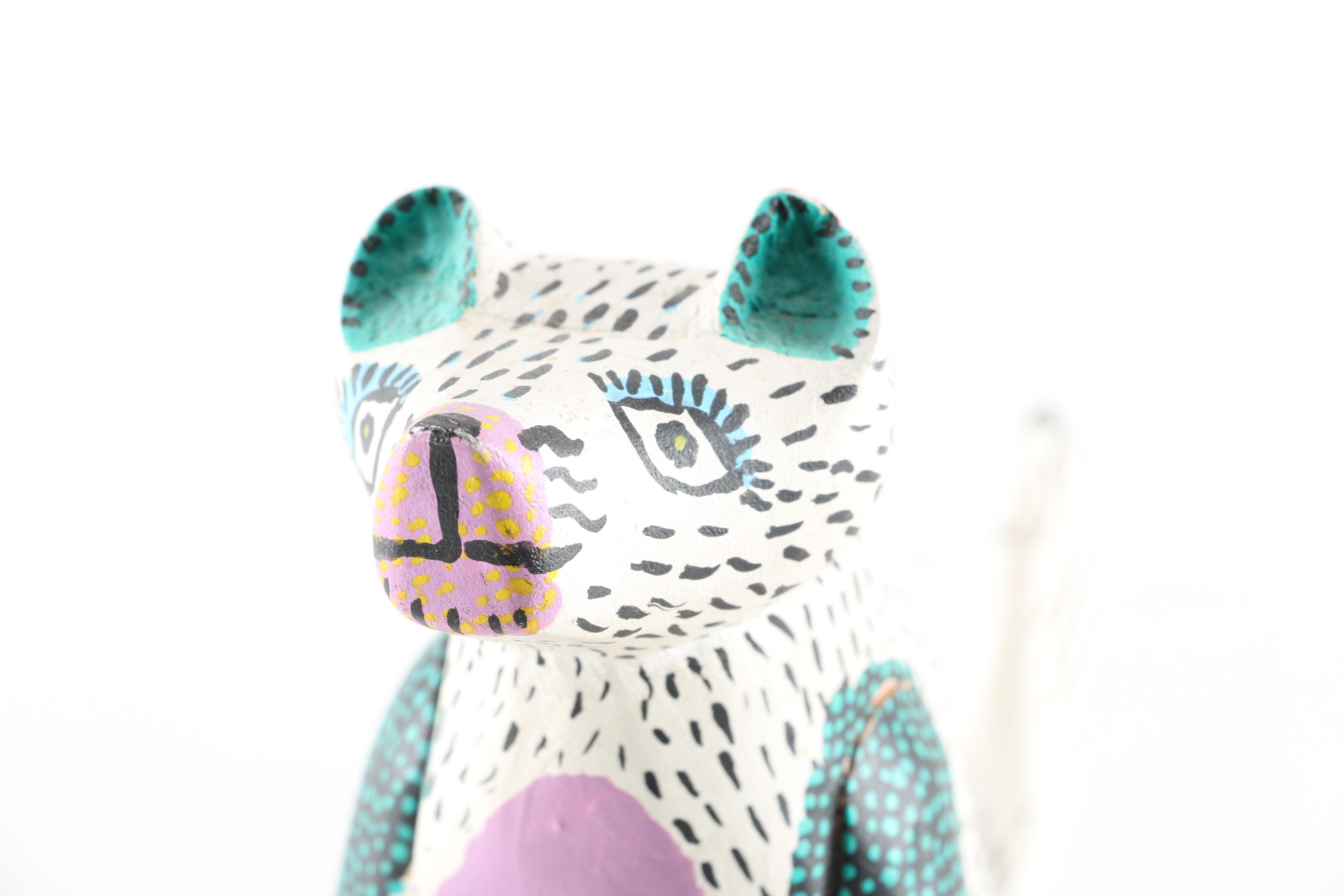 Three Oaxacan Folk Art Animals Wood Carvings