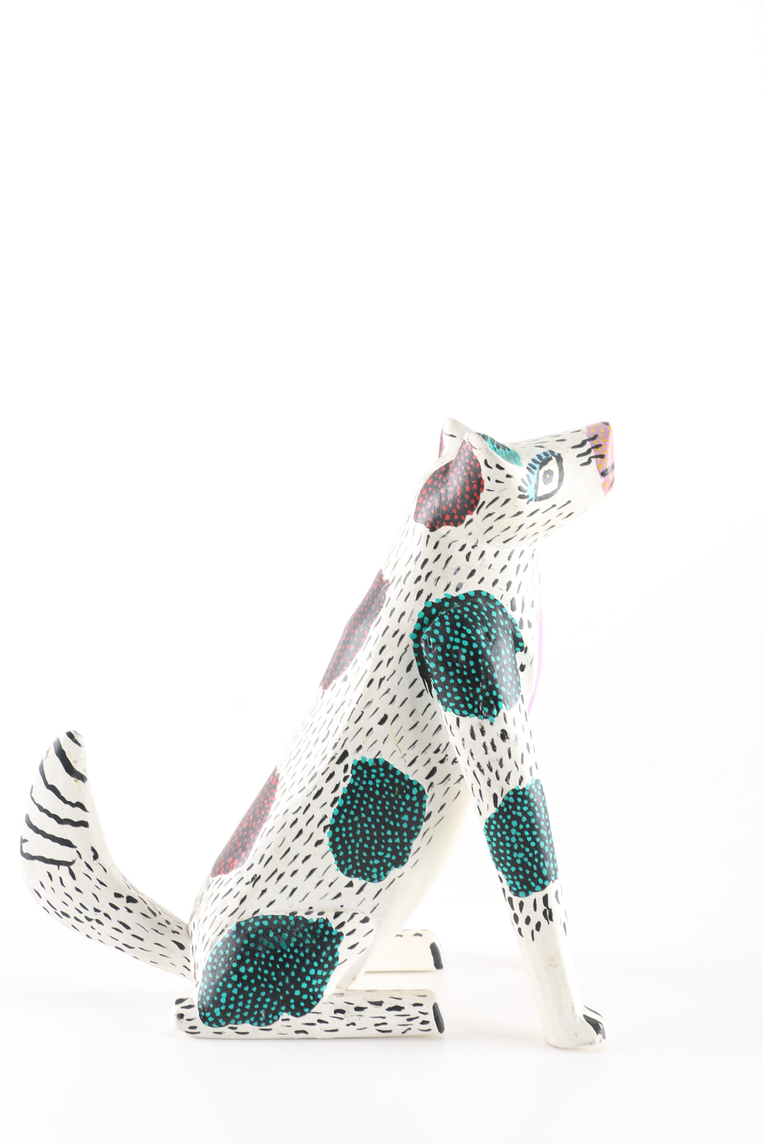 Three Oaxacan Folk Art Animals Wood Carvings