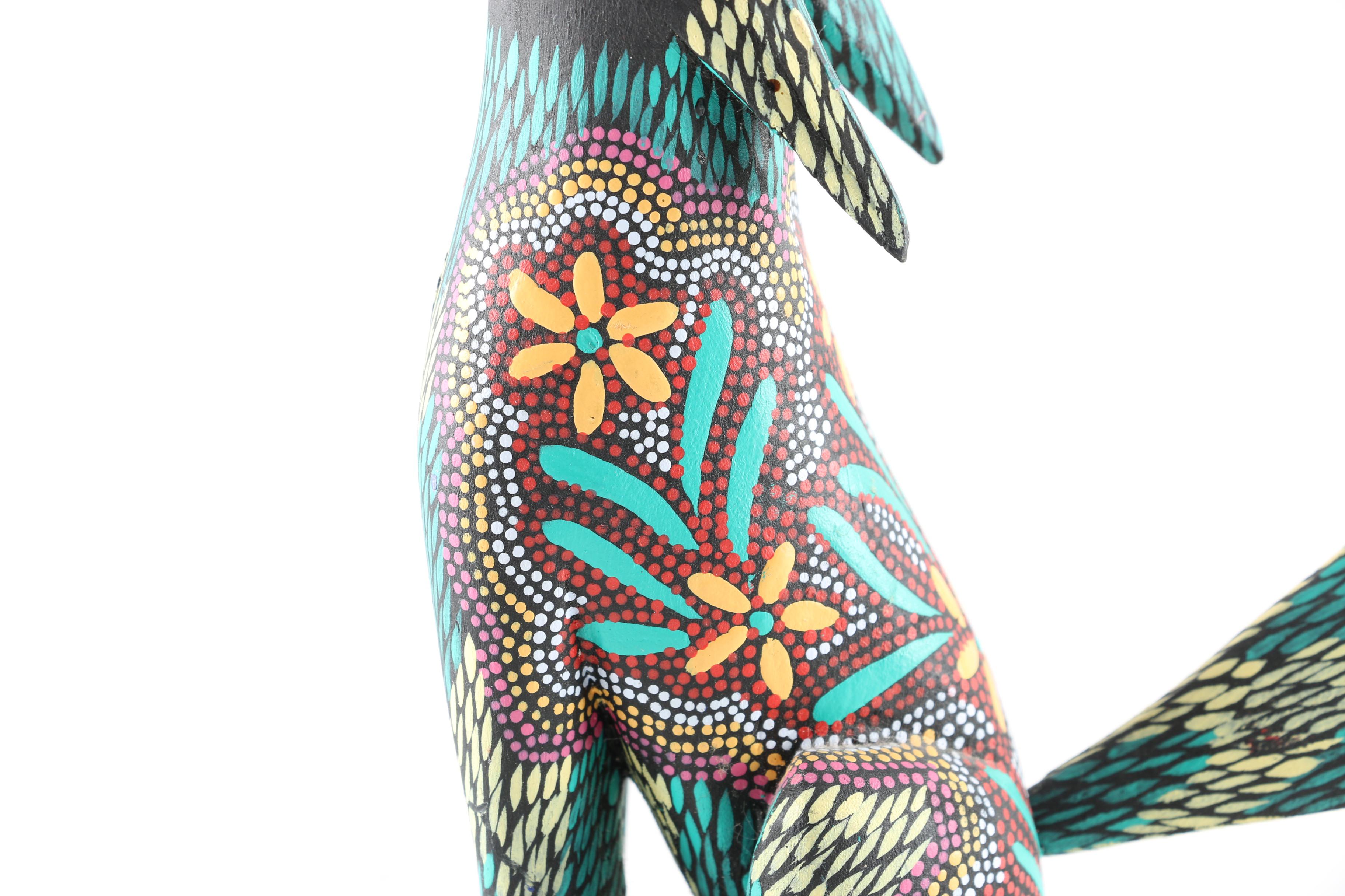 Three Oaxacan Folk Art Animals Wood Carvings