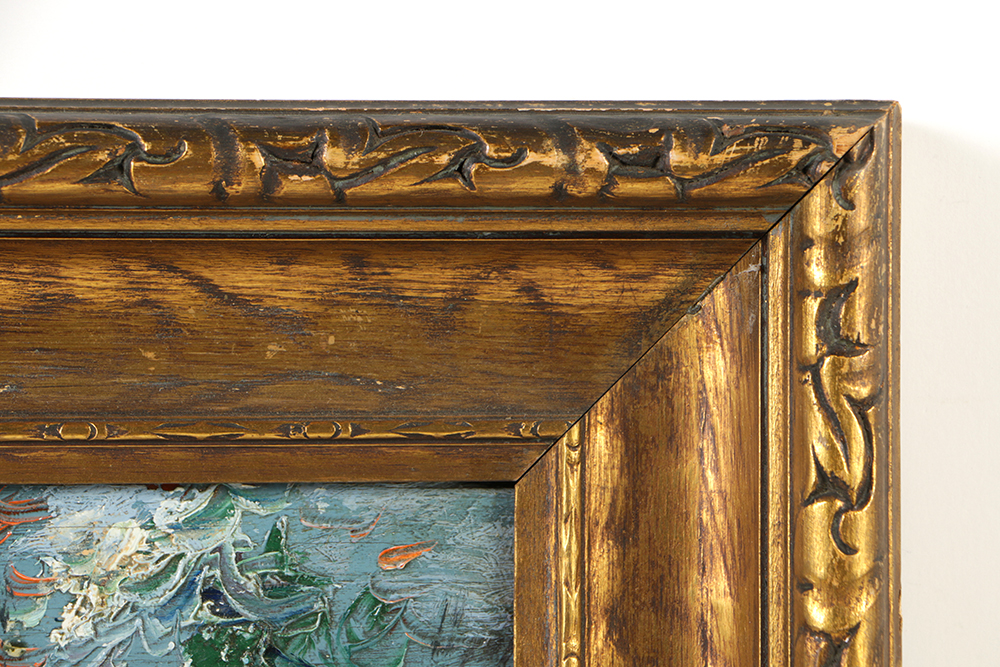 Wallace Howard Oil Painting on Board Wintry Landscape