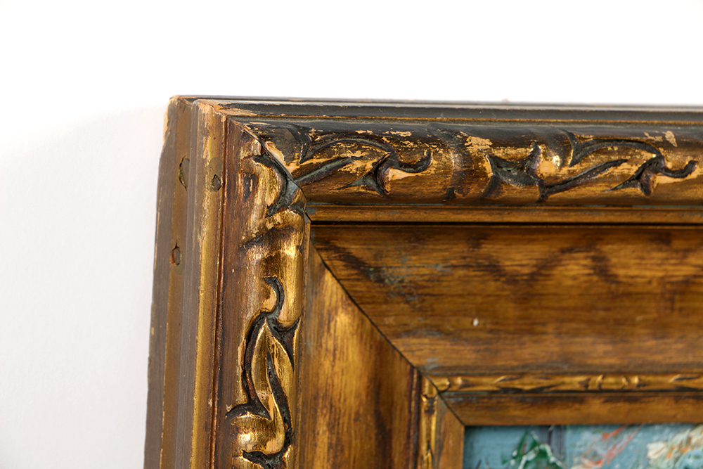 Wallace Howard Oil Painting on Board Wintry Landscape