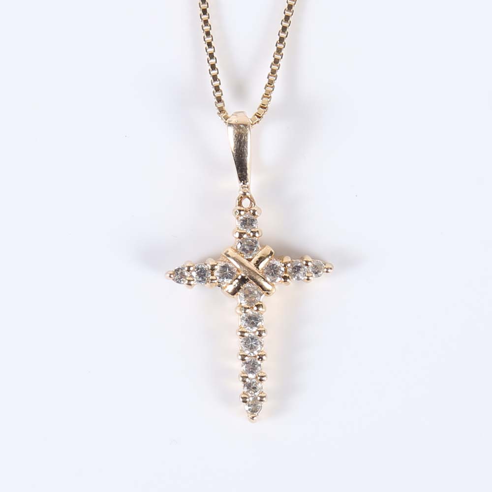 Vermeil Cubic Zirconia Necklace and Bracelet