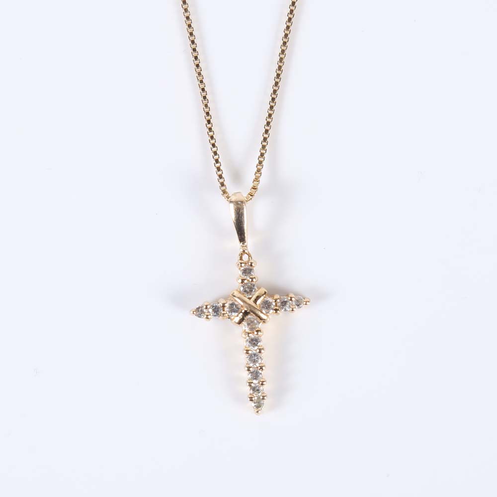 Vermeil Cubic Zirconia Necklace and Bracelet