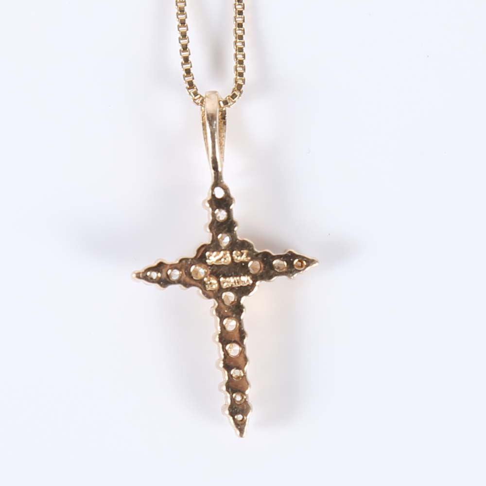 Vermeil Cubic Zirconia Necklace and Bracelet