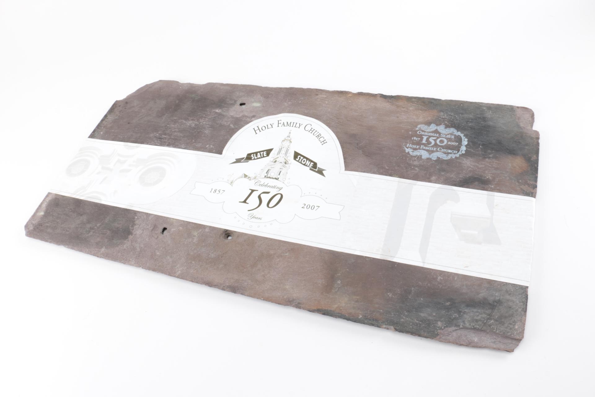 Historic Church Roof Tile and Vintage Religious Lamp