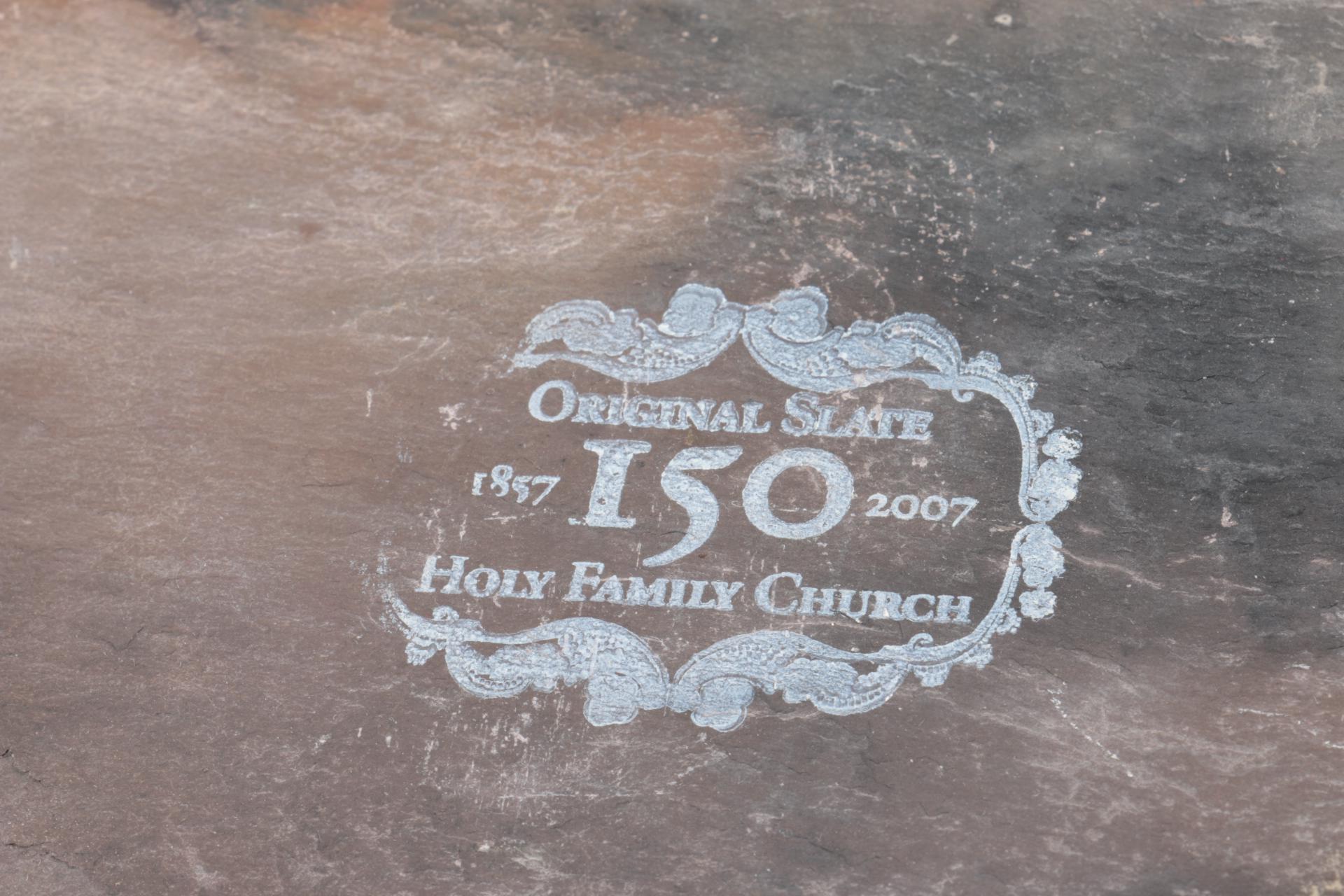 Historic Church Roof Tile and Vintage Religious Lamp