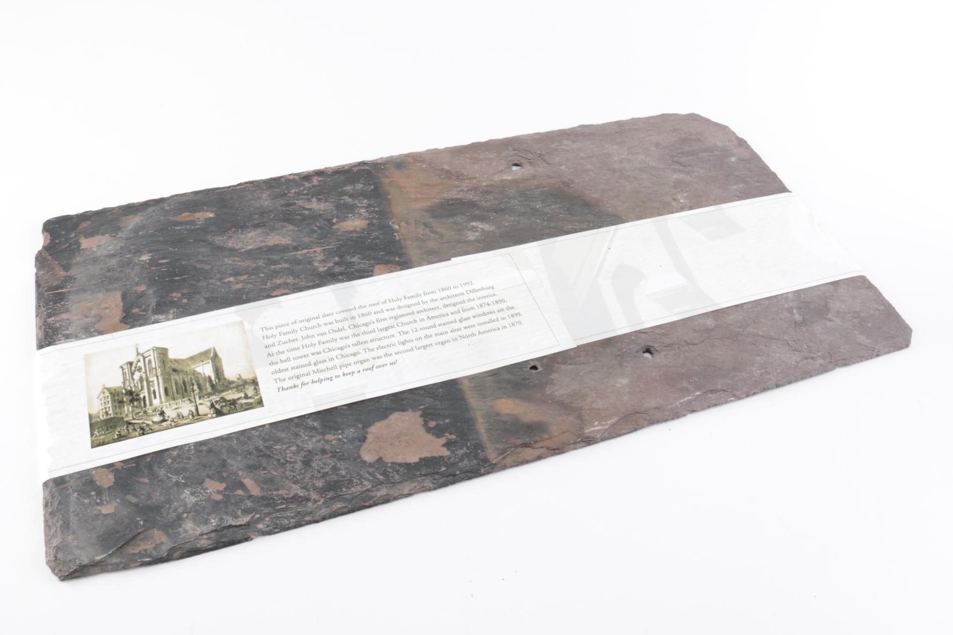 Historic Church Roof Tile and Vintage Religious Lamp