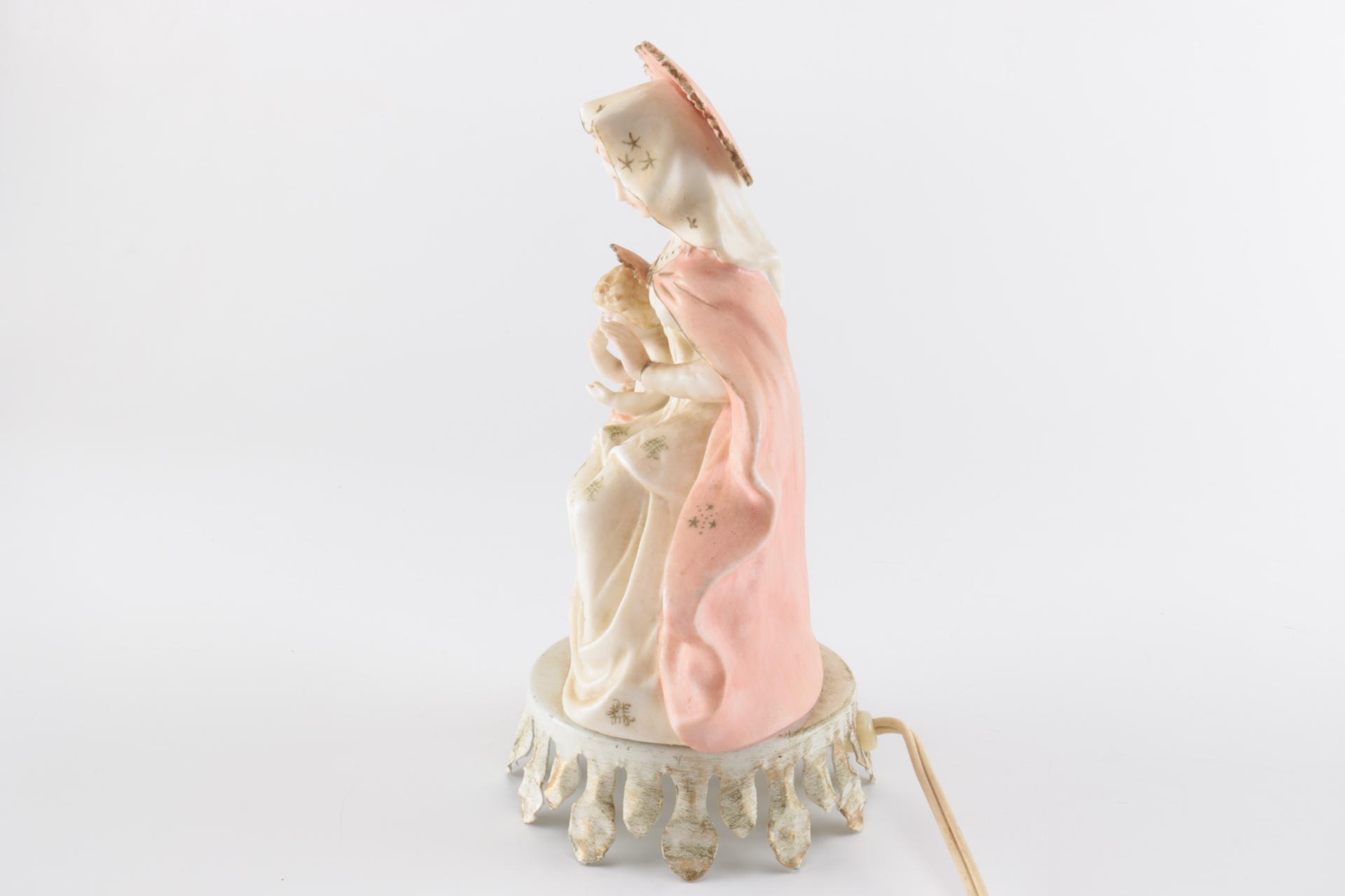 Historic Church Roof Tile and Vintage Religious Lamp