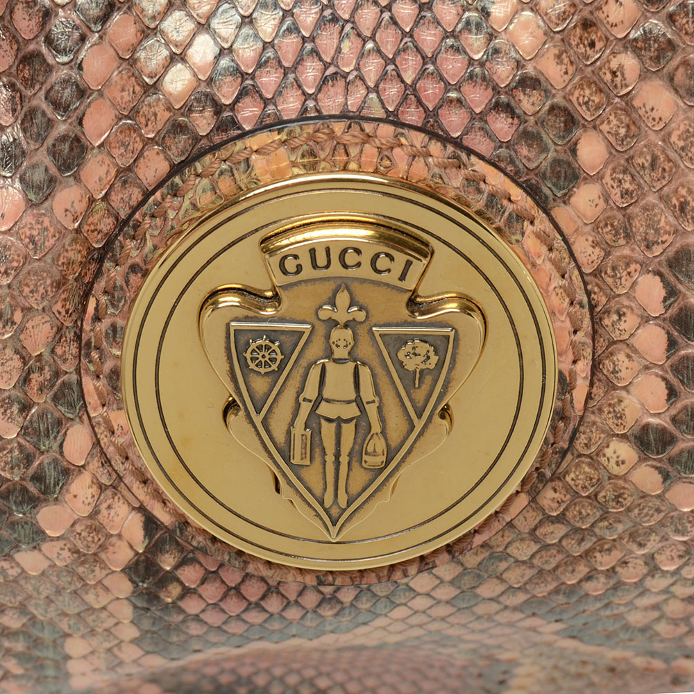 Gucci Python Snakeskin Leather Handbag