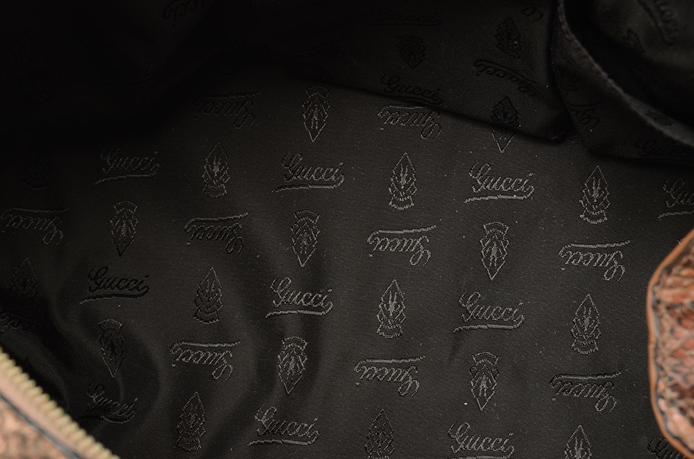 Gucci Python Snakeskin Leather Handbag