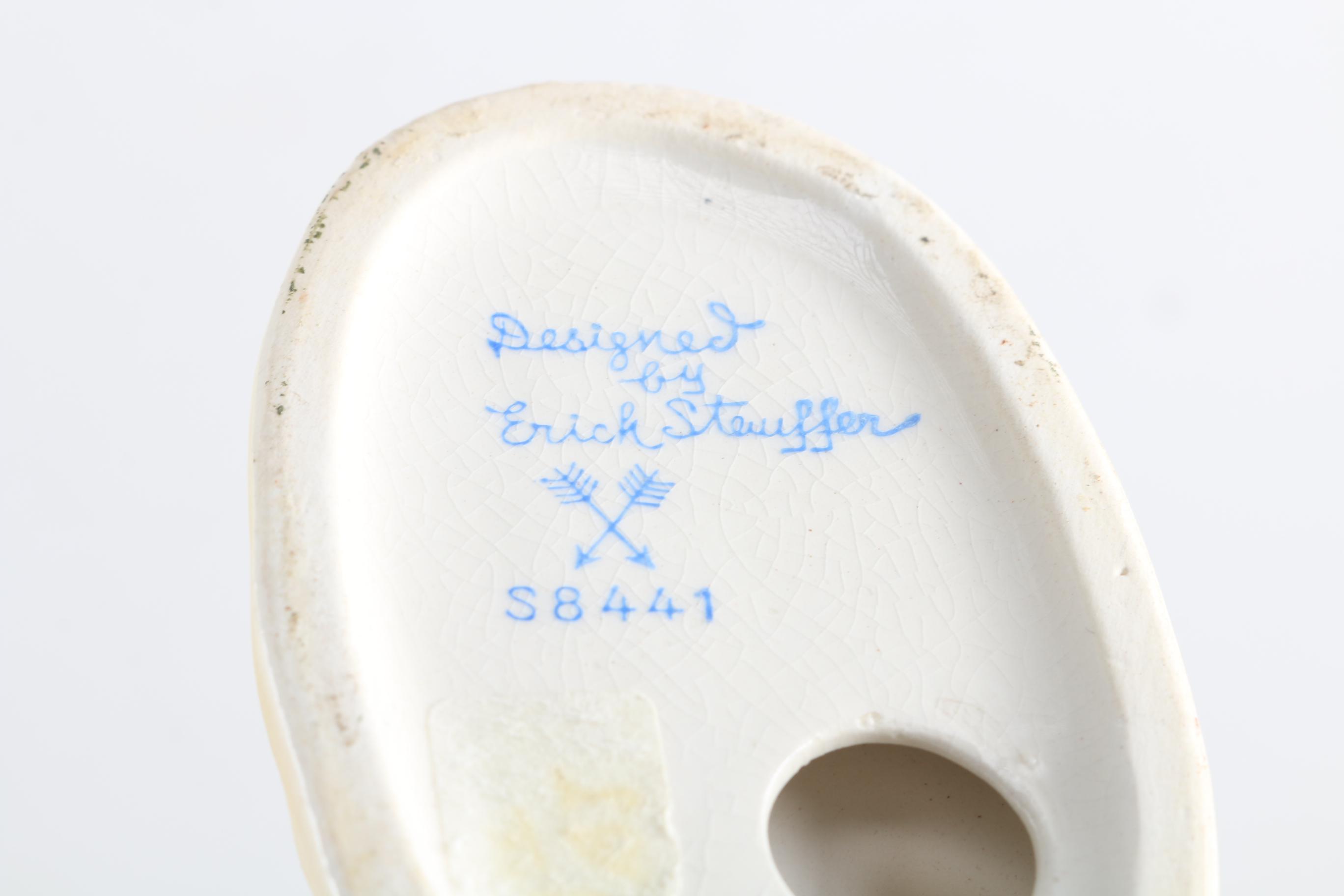 Erich Stauffer Figurine of a German Boy with Umbrella