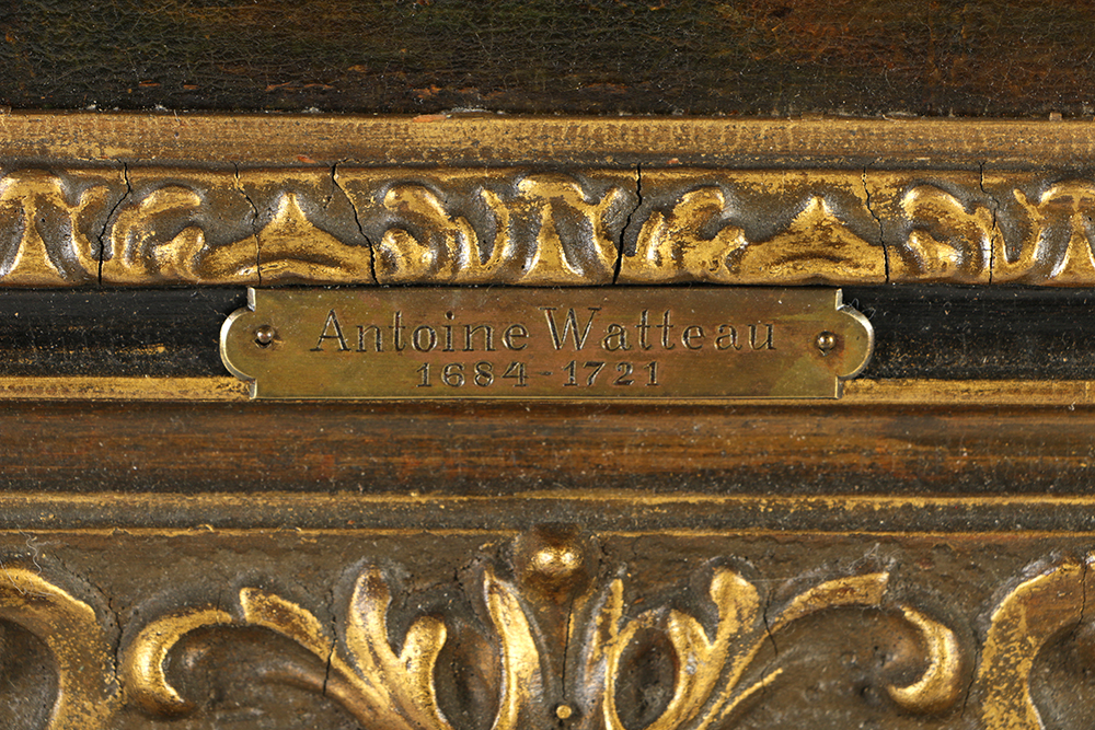 Early 19th Century Oil Painting on Canvas in the manner of Jean-Antoine Watteau