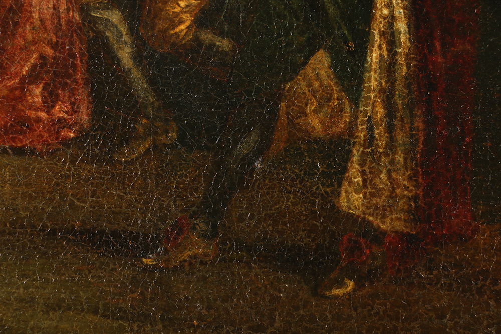 Early 19th Century Oil Painting on Canvas in the manner of Jean-Antoine Watteau