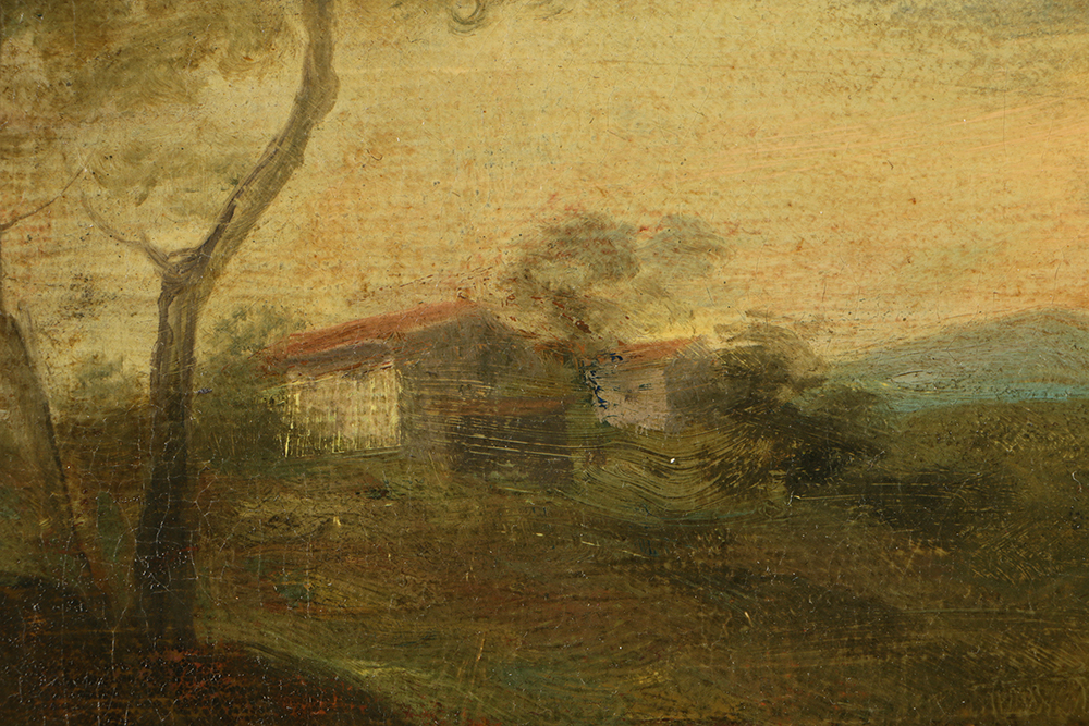 Early 19th Century Oil Painting on Canvas in the manner of Jean-Antoine Watteau