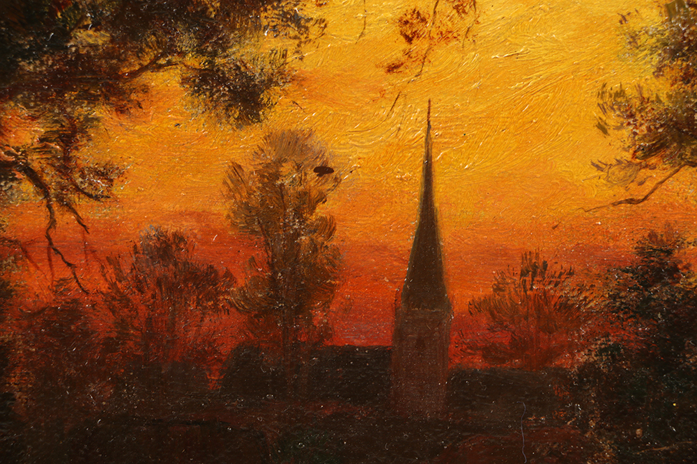 Outstanding G. Sandford Oil Painting on Canvas Tonalist Landscape