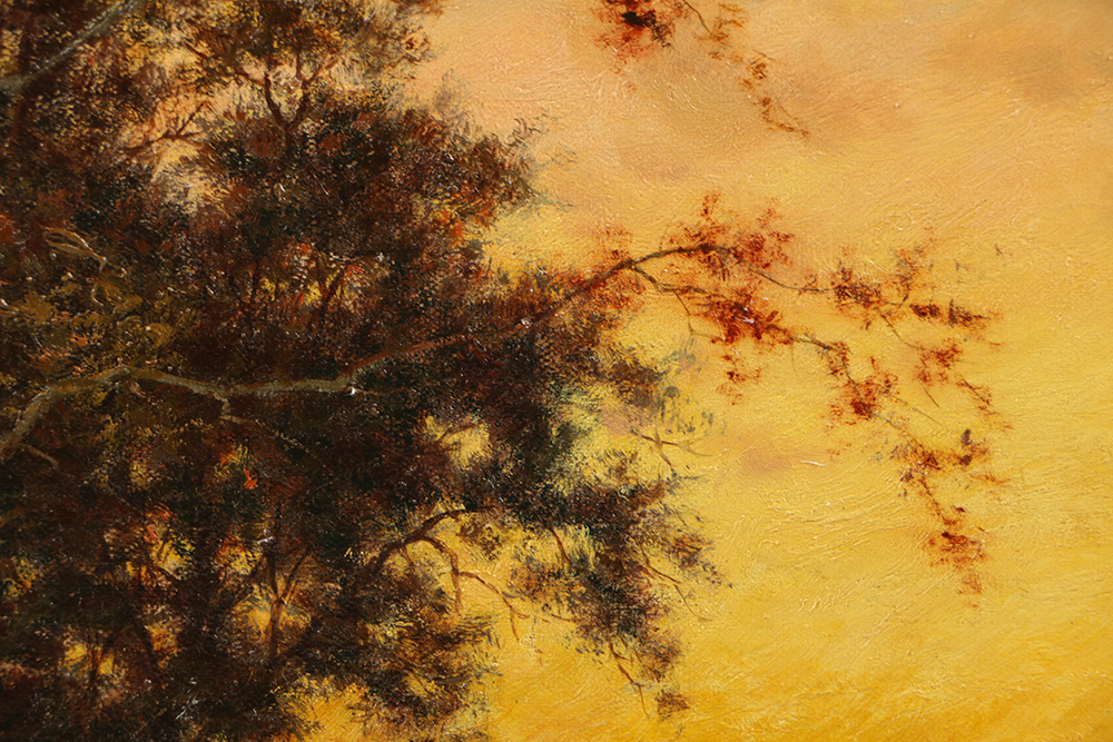 Outstanding G. Sandford Oil Painting on Canvas Tonalist Landscape