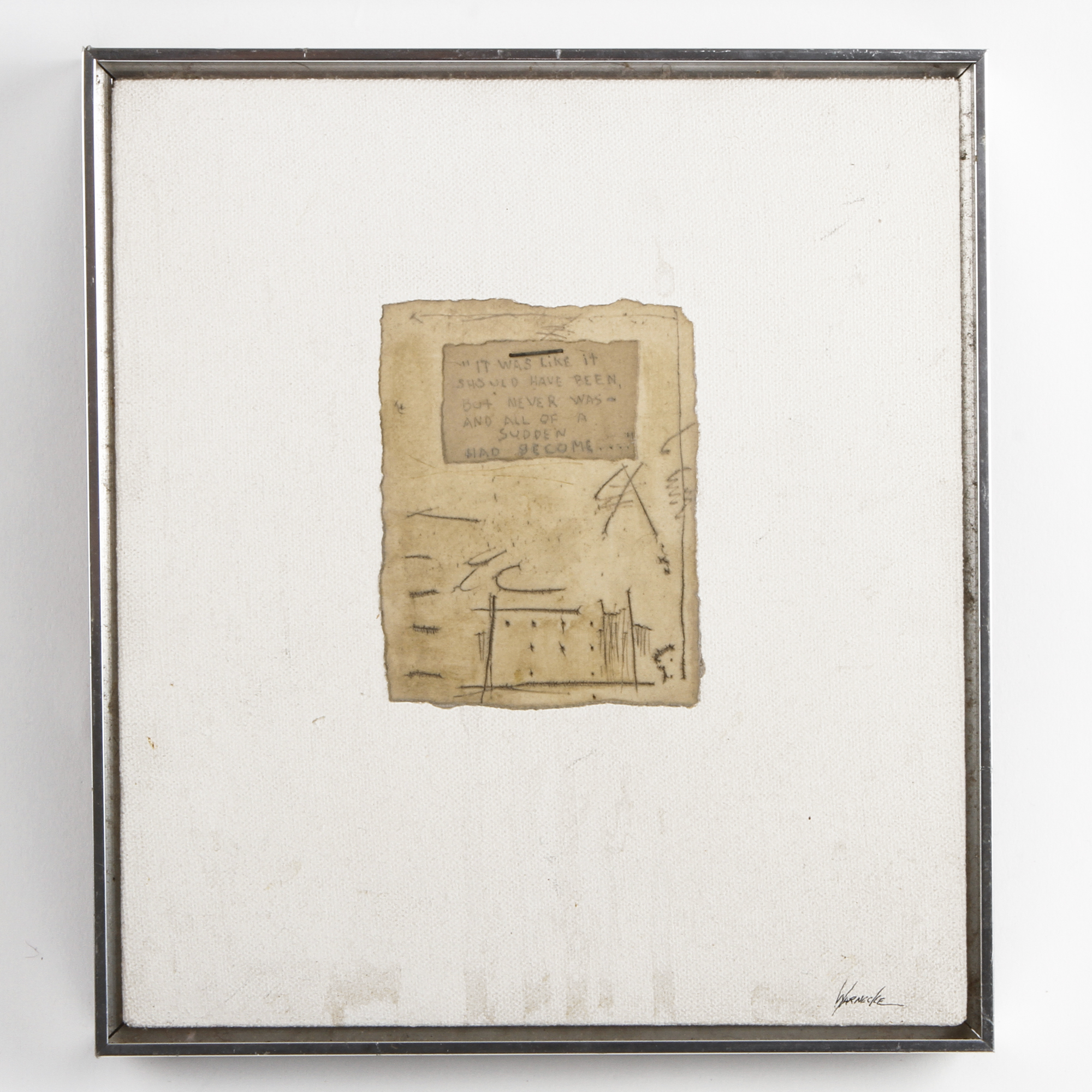 Barbara Warnecke Signed Clay on Canvas "Untitled"