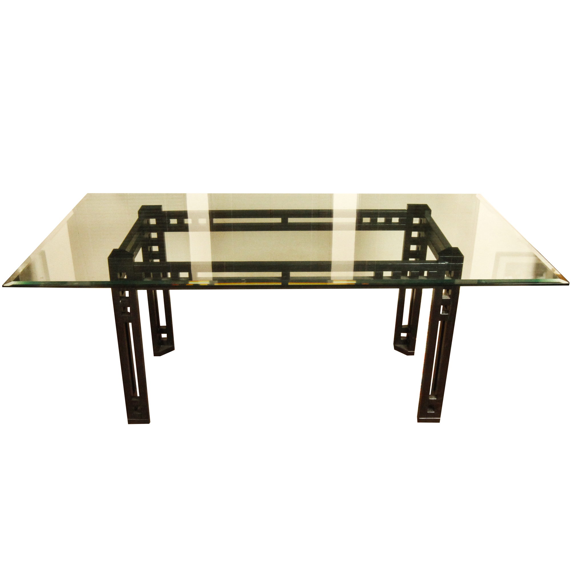 Glass Topped Dinning Table