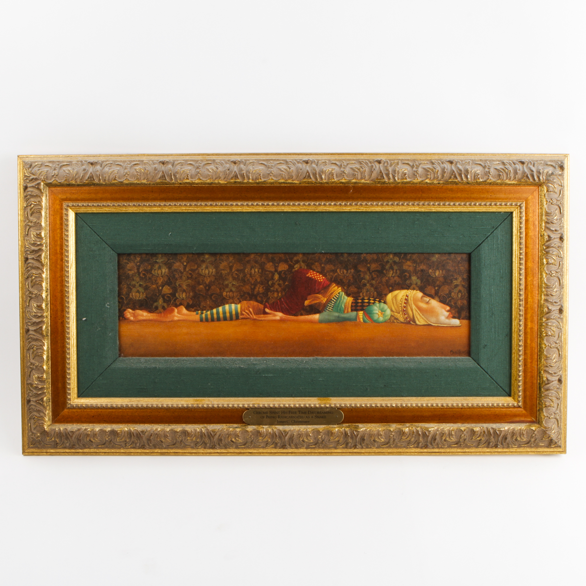 James C. Christensen Giclee on Canvas "Gerome Spent His Free Time Daydreaming of Being Reincarnated as a Snake"