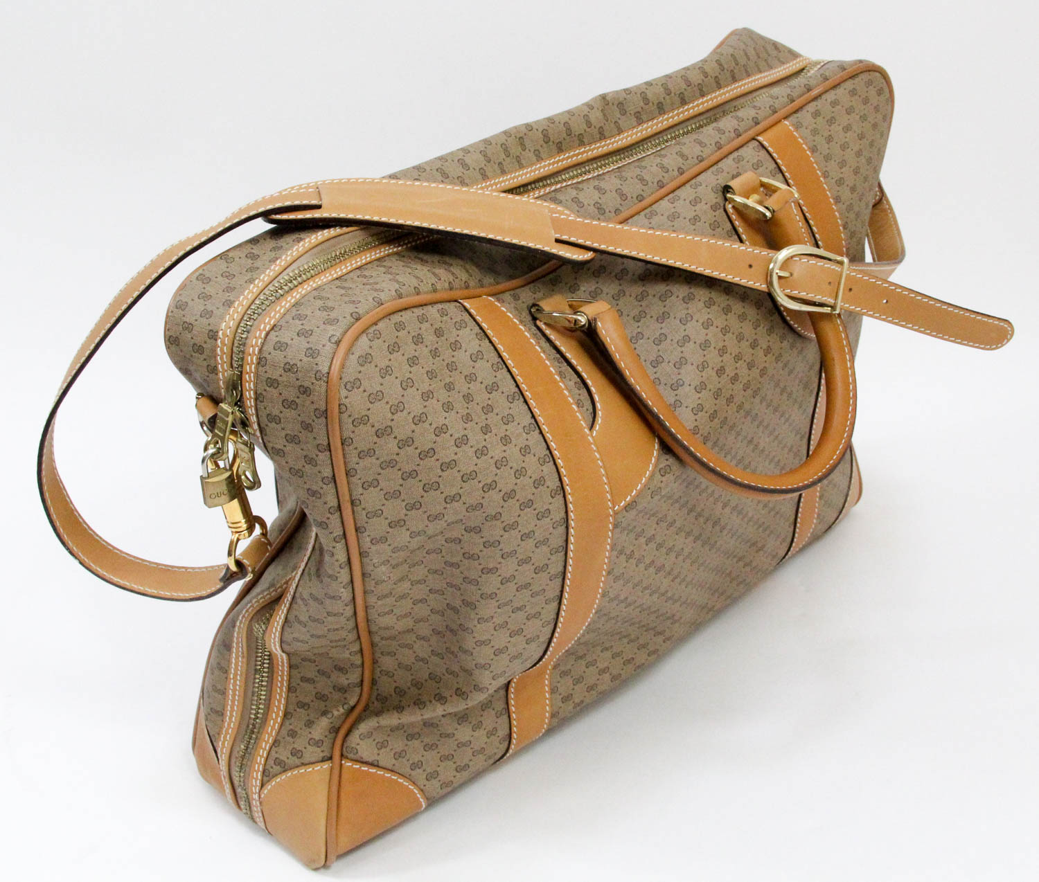 Vintage Gucci Signature Weekender Garment Bag