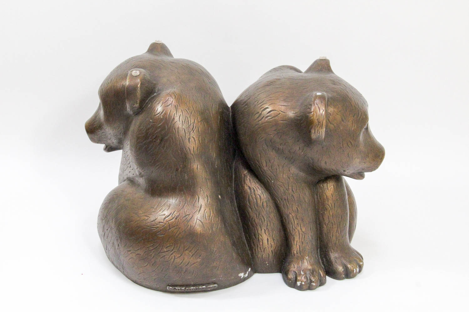 Presidential Furniture Co. Glass Top Coffee Table With Bear Cub Base