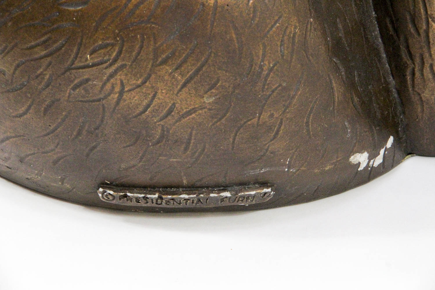 Presidential Furniture Co. Glass Top Coffee Table With Bear Cub Base