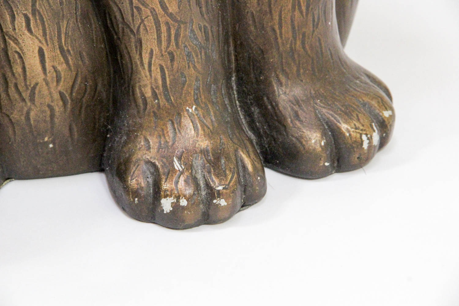 Presidential Furniture Co. Glass Top Coffee Table With Bear Cub Base