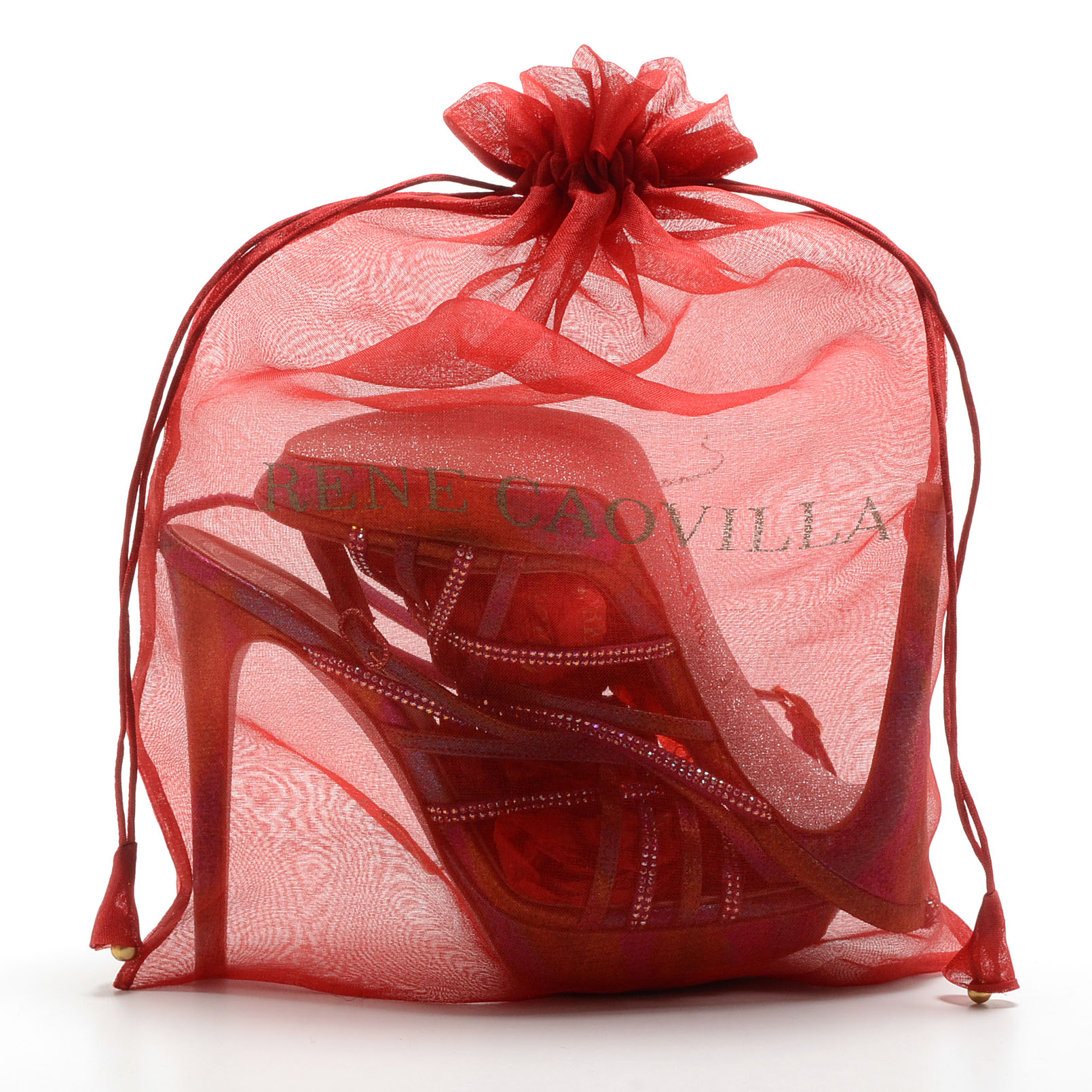 Rene Caovilla Glittery Open Toe Strappy Platform Sling Back Dress Sandals with Aurora Borealis Crystal Rhinestones