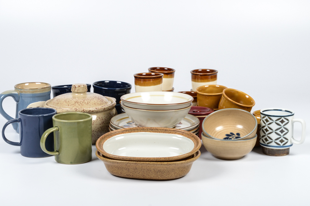 Eclectic Stoneware Assortment Featuring Noritake