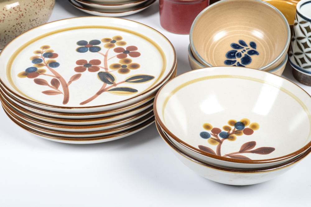 Eclectic Stoneware Assortment Featuring Noritake