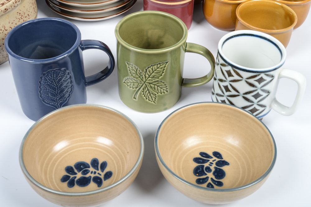 Eclectic Stoneware Assortment Featuring Noritake
