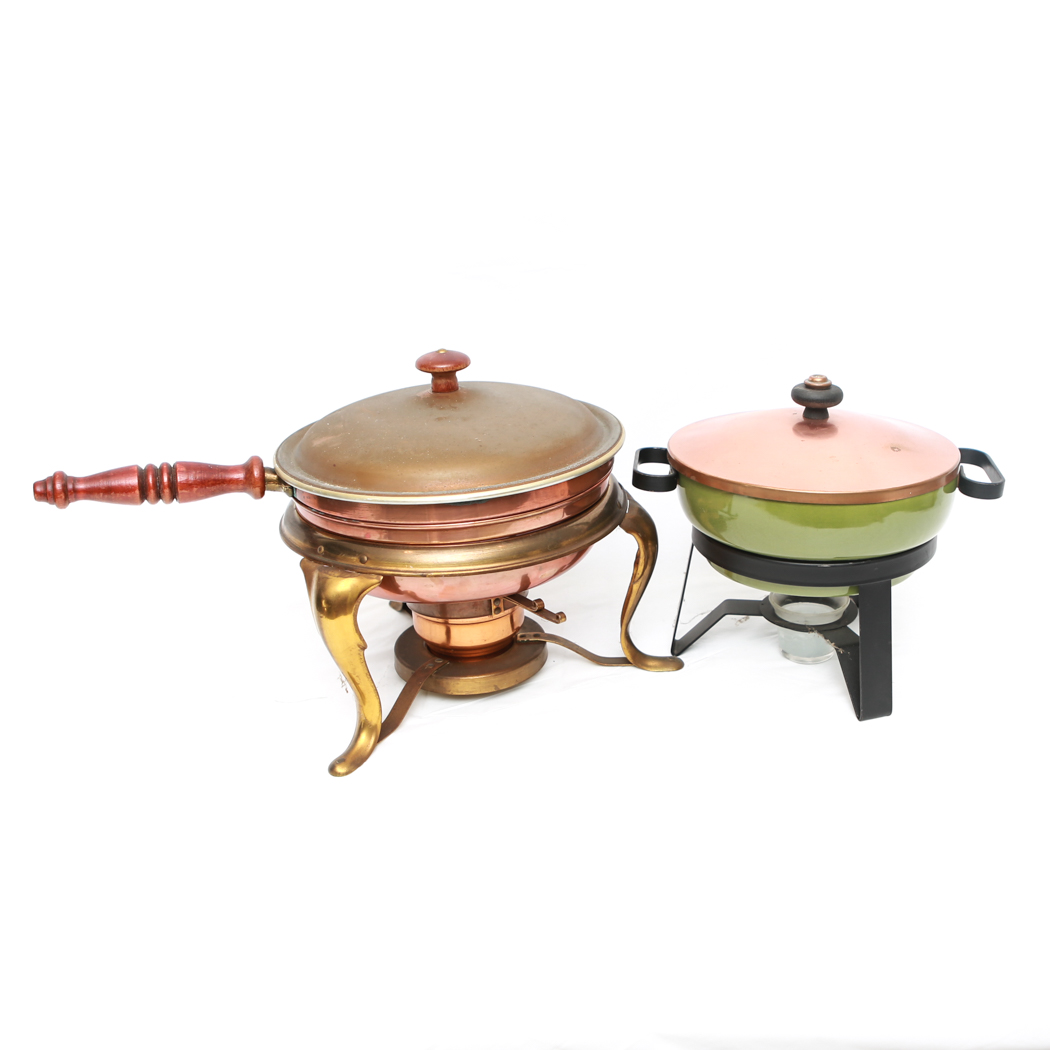 Two Vintage Chafing Dishes