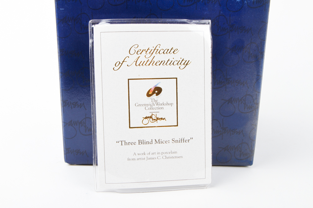 Greenwich Workshop Collection James C Christensen Figurine "Three Blind Mice : Sniffer Figure"