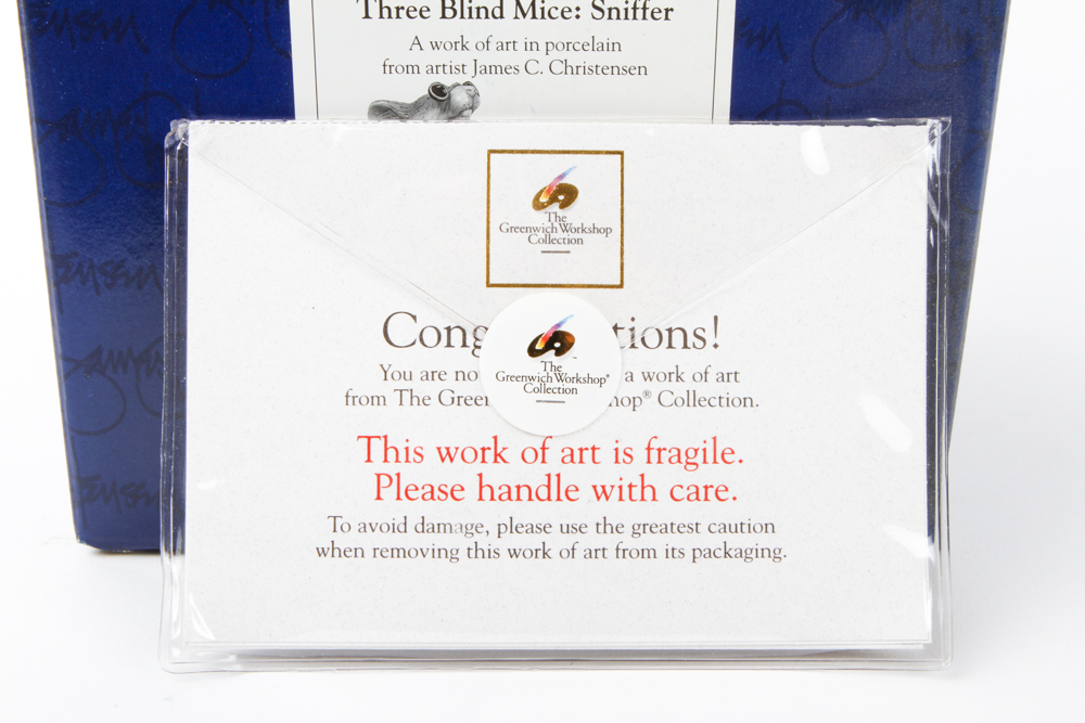 Greenwich Workshop Collection James C Christensen Figurine "Three Blind Mice : Sniffer Figure"