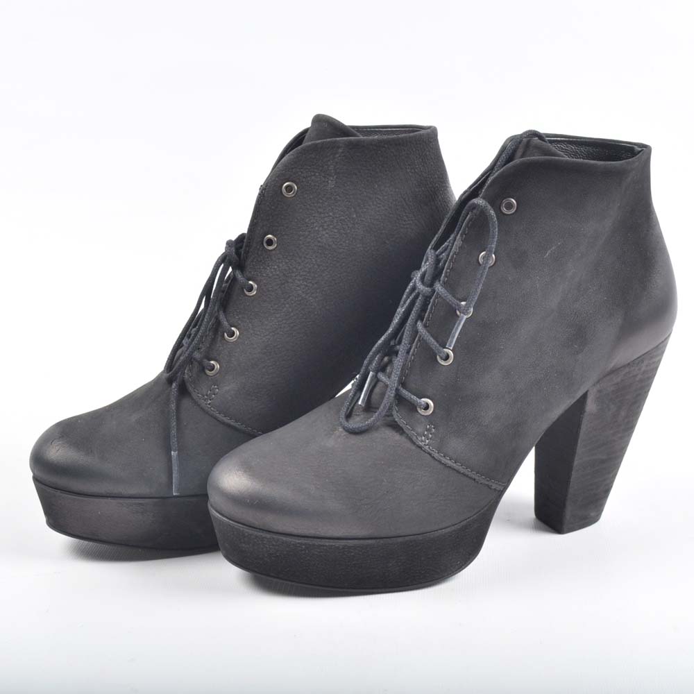 Steve Madden Nubuck Platform Lace-Up Booties