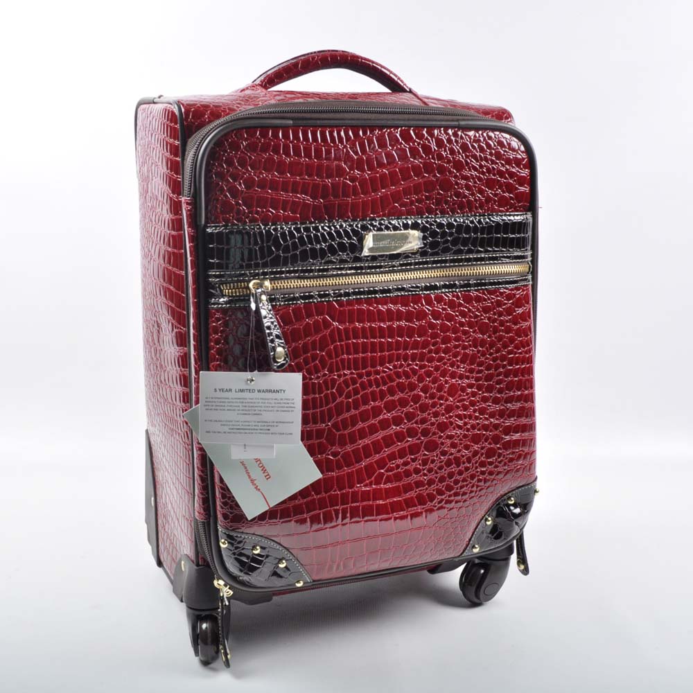 Samantha Brown Rolling Suitcase with Tote and Accessory Bags