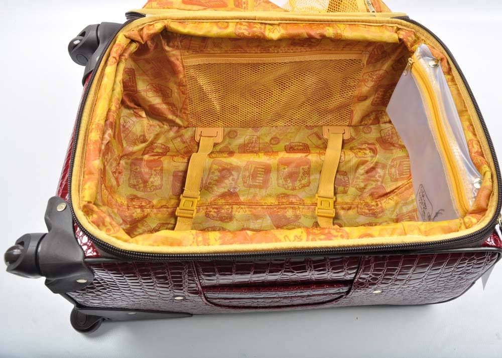 Samantha Brown Rolling Suitcase with Tote and Accessory Bags